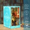 MIEBELY Book Nook Kits for Adults, DIY Miniature House Kit with 2 Lights, Tiny House Booknook for Adults, Teen and Beginners to Build, 3D Wooden Puzzle Dollhouse Creative Idea Gift for Book Lover