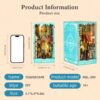 MIEBELY Book Nook Kits for Adults, DIY Miniature House Kit with 2 Lights, Tiny House Booknook for Adults, Teen and Beginners to Build, 3D Wooden Puzzle Dollhouse Creative Idea Gift for Book Lover